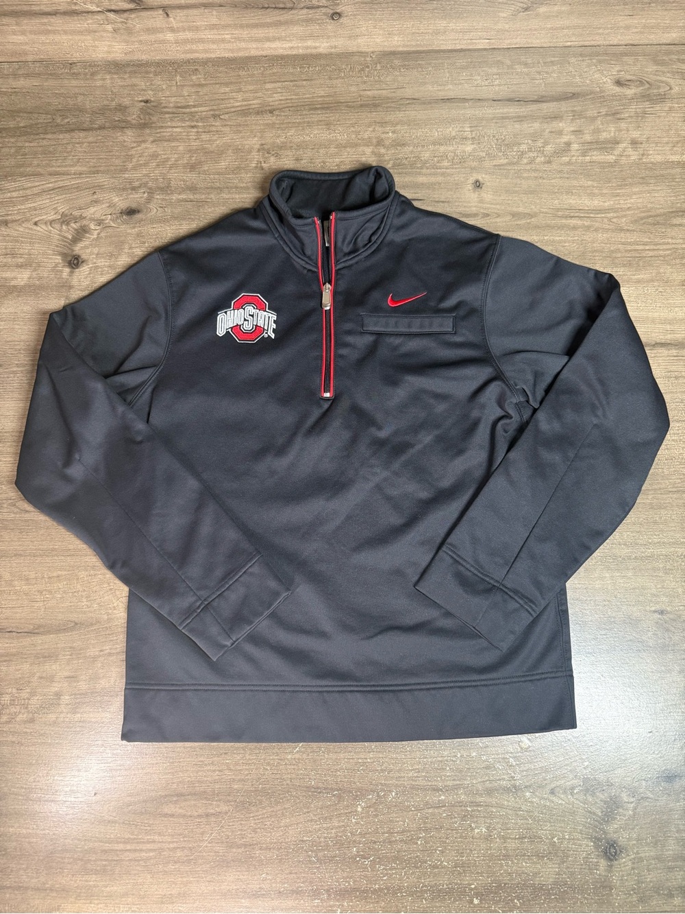 Vintage Y2K Nike Team Ohio State Buckeyes 1/4 Zip Pullover Mens M Black NCAA